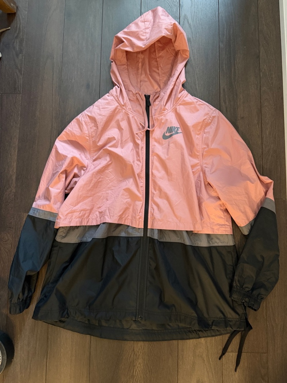 Nike pink/black windbreaker Medium